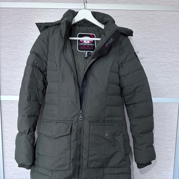 PAJAR Canada Womens Khaki Mid Length Coat With Real Fur In XS - Picture 3 of 17